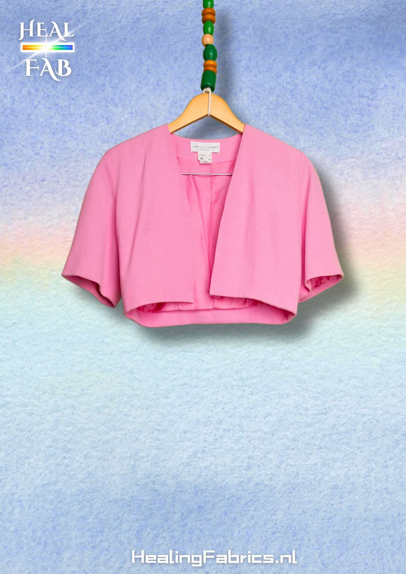 Soft pink embroidery dress with matching bolero