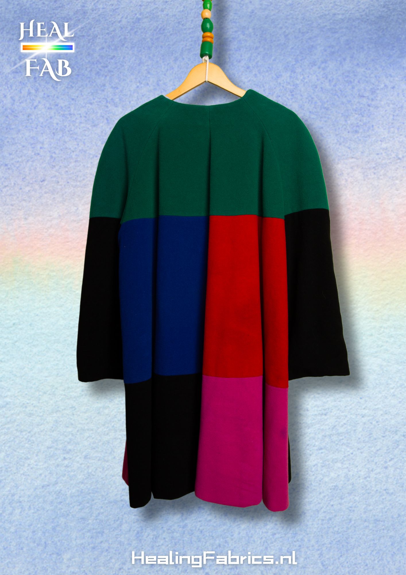 The A-line Square Coat in multicolor