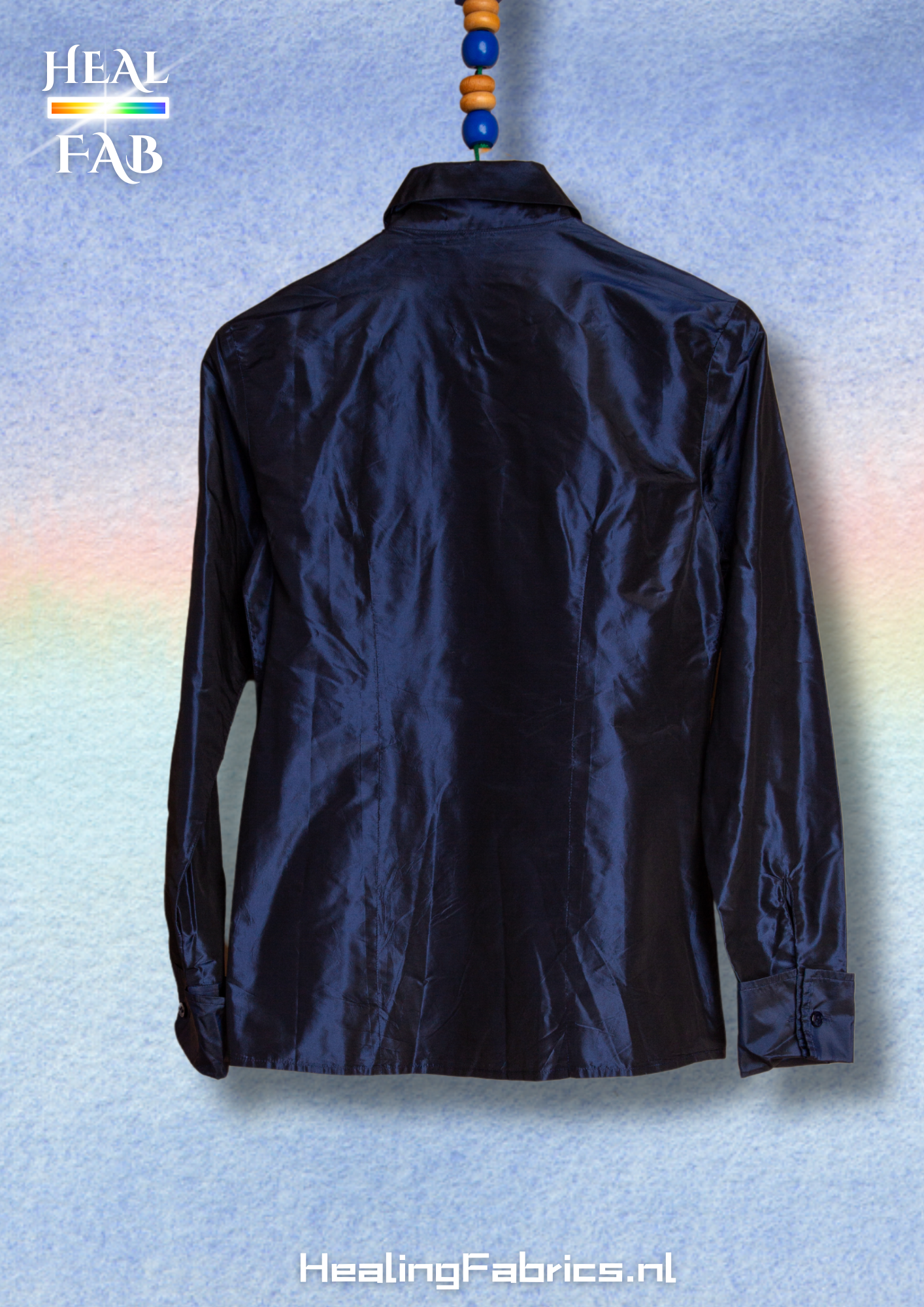 The shiny Silk blouse with blue bead details - Etro