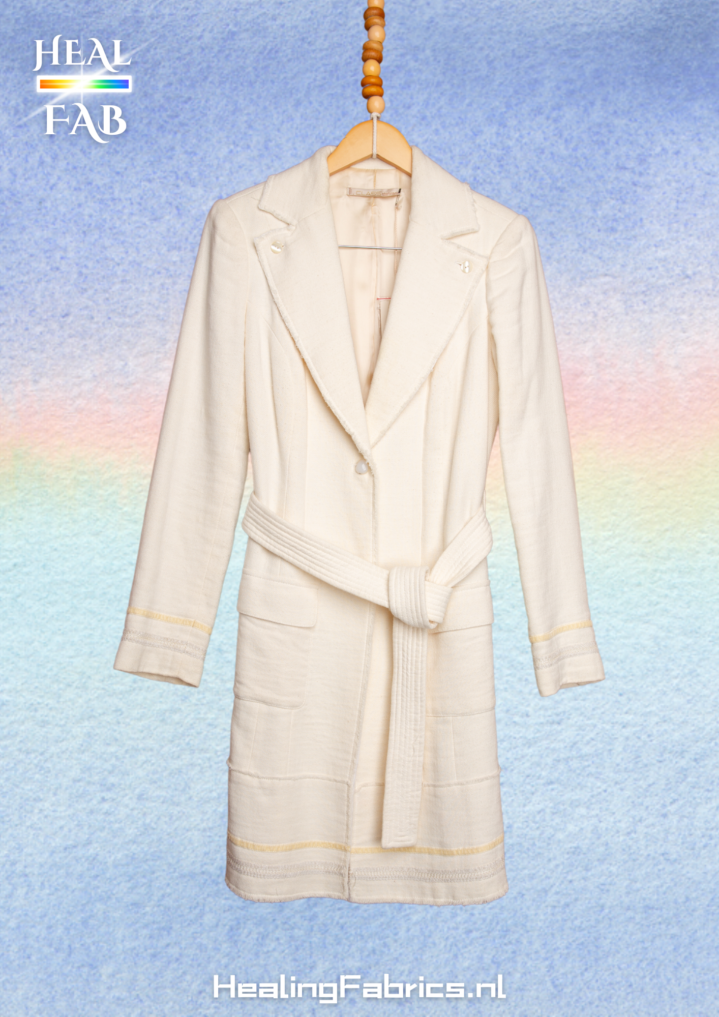 The Cotton fiber offwhite trench coat - Roberto Cavalli