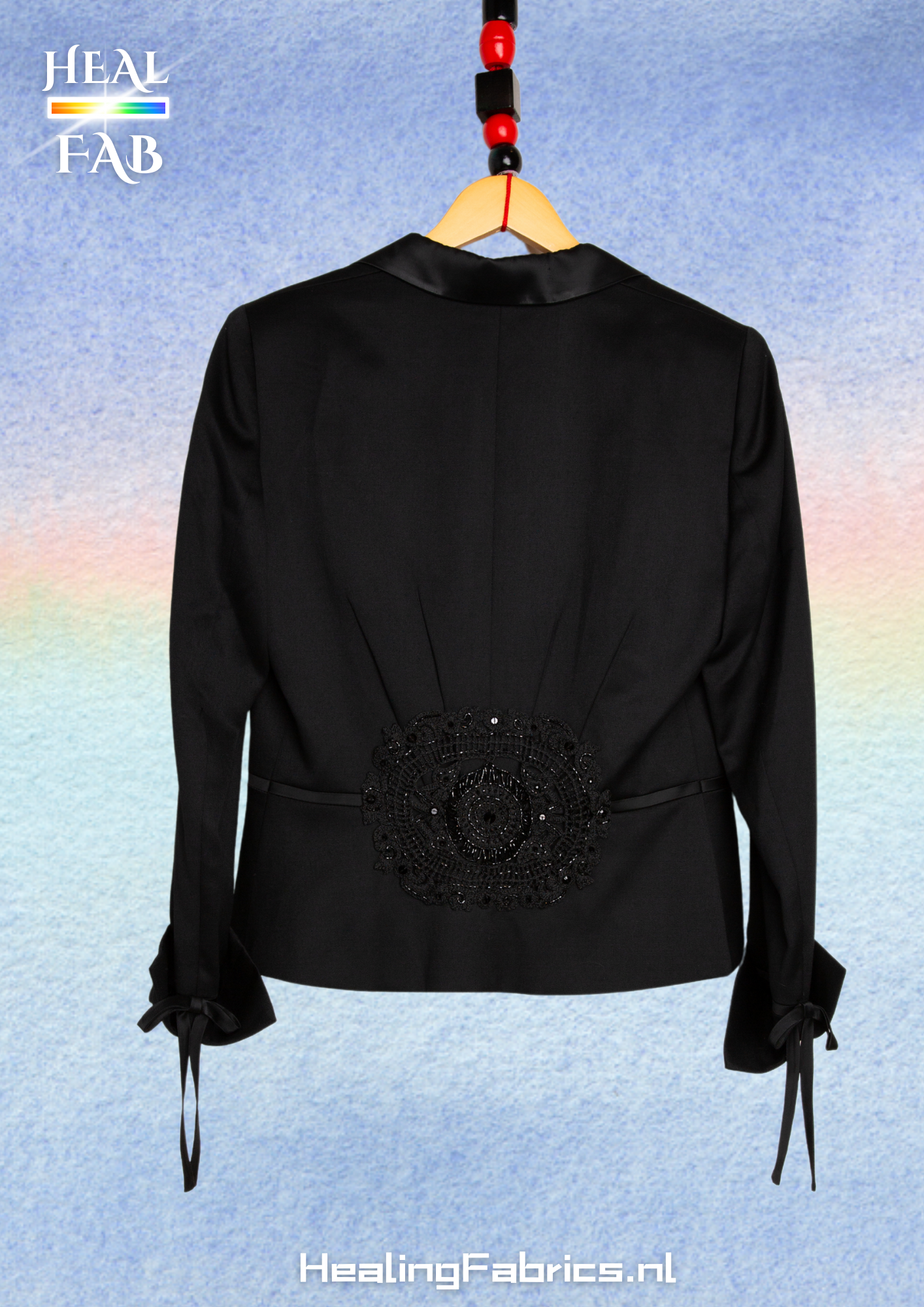 The elegant beaded blazer - with embroidery of beads on pockets & back