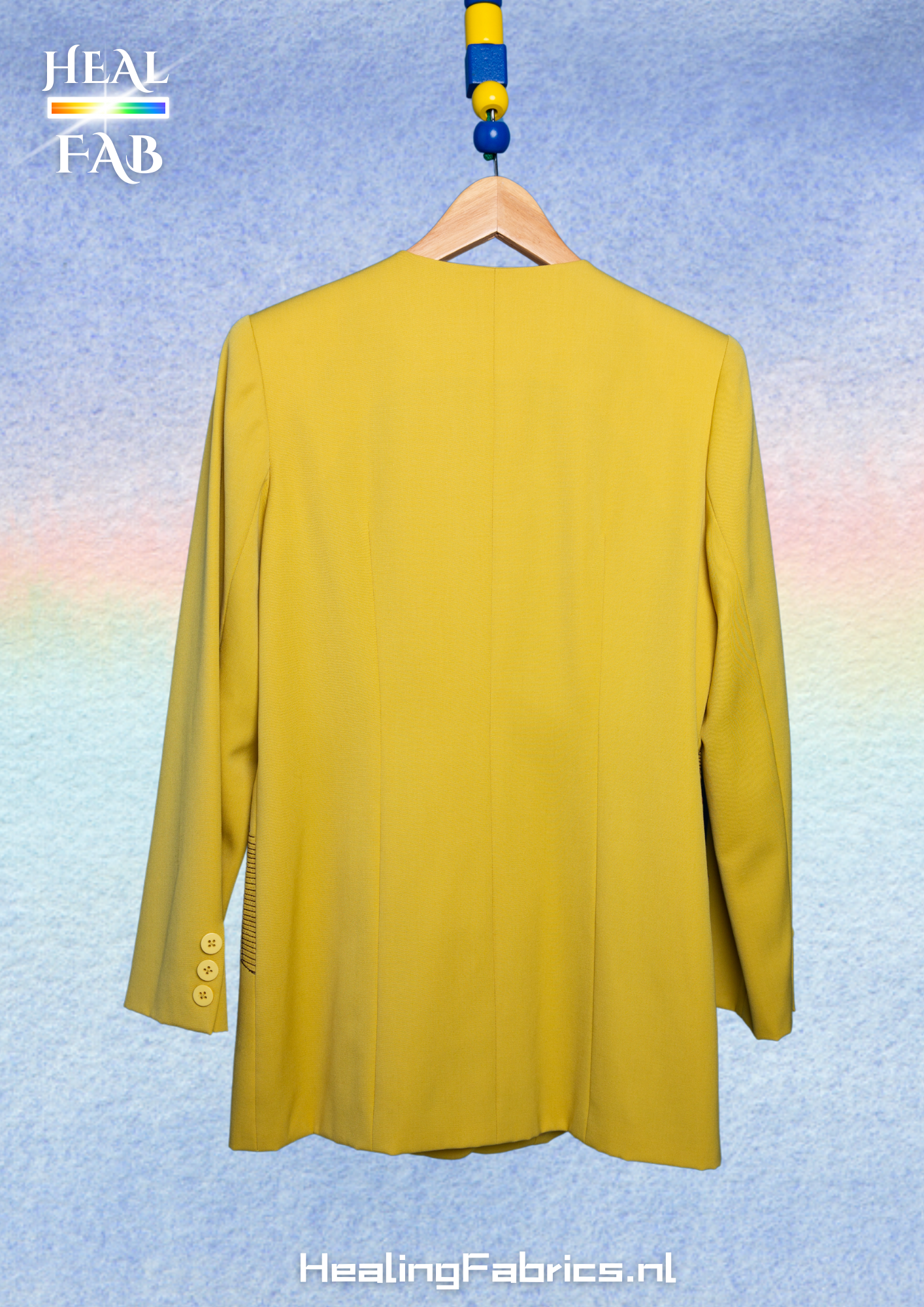 The Aircraft jacket with amazing embroidery in yellow tint