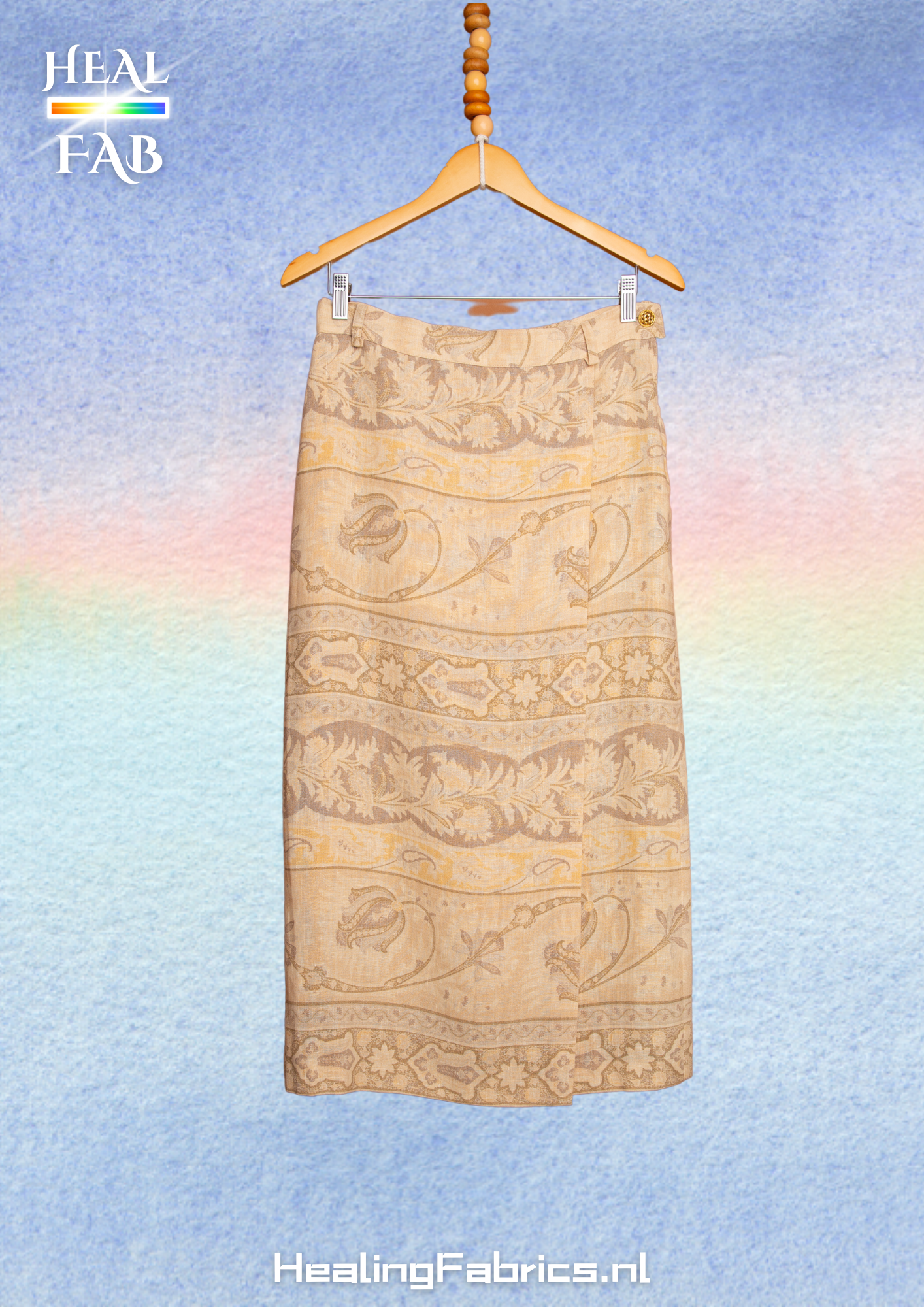 The Egyptian skirt with royal print - Max Mara with gold button
