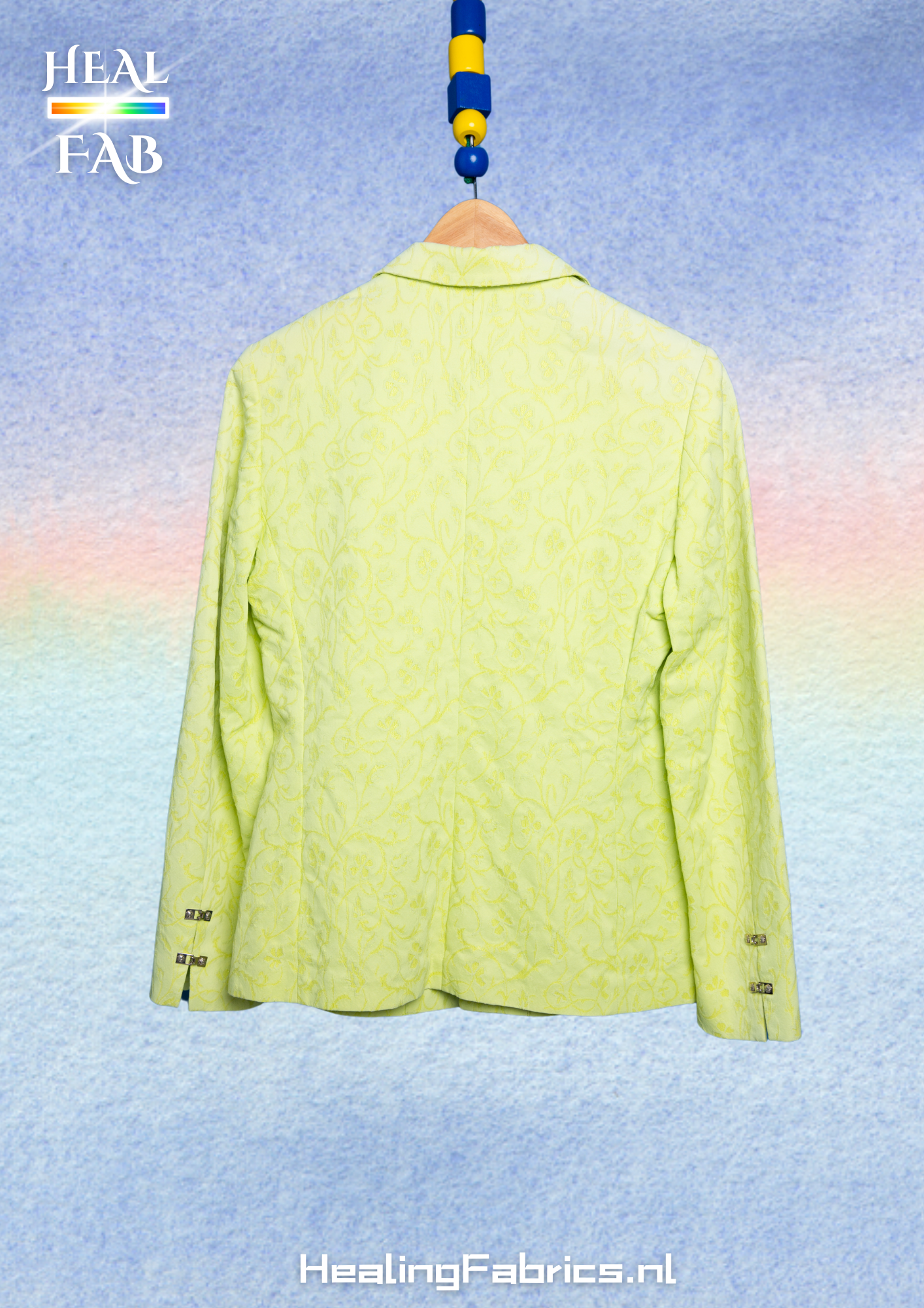 The textured toxic green yellow blazer - Versace