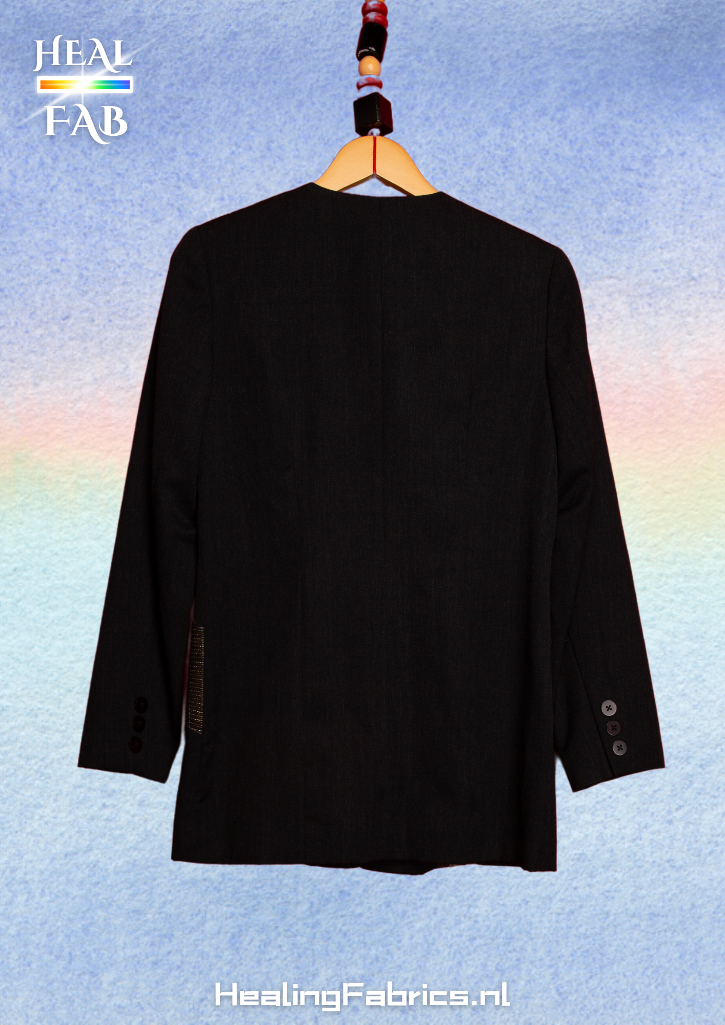 The black Aircraft blazer jacket - with amazing embroidery in black, gold and brown tints