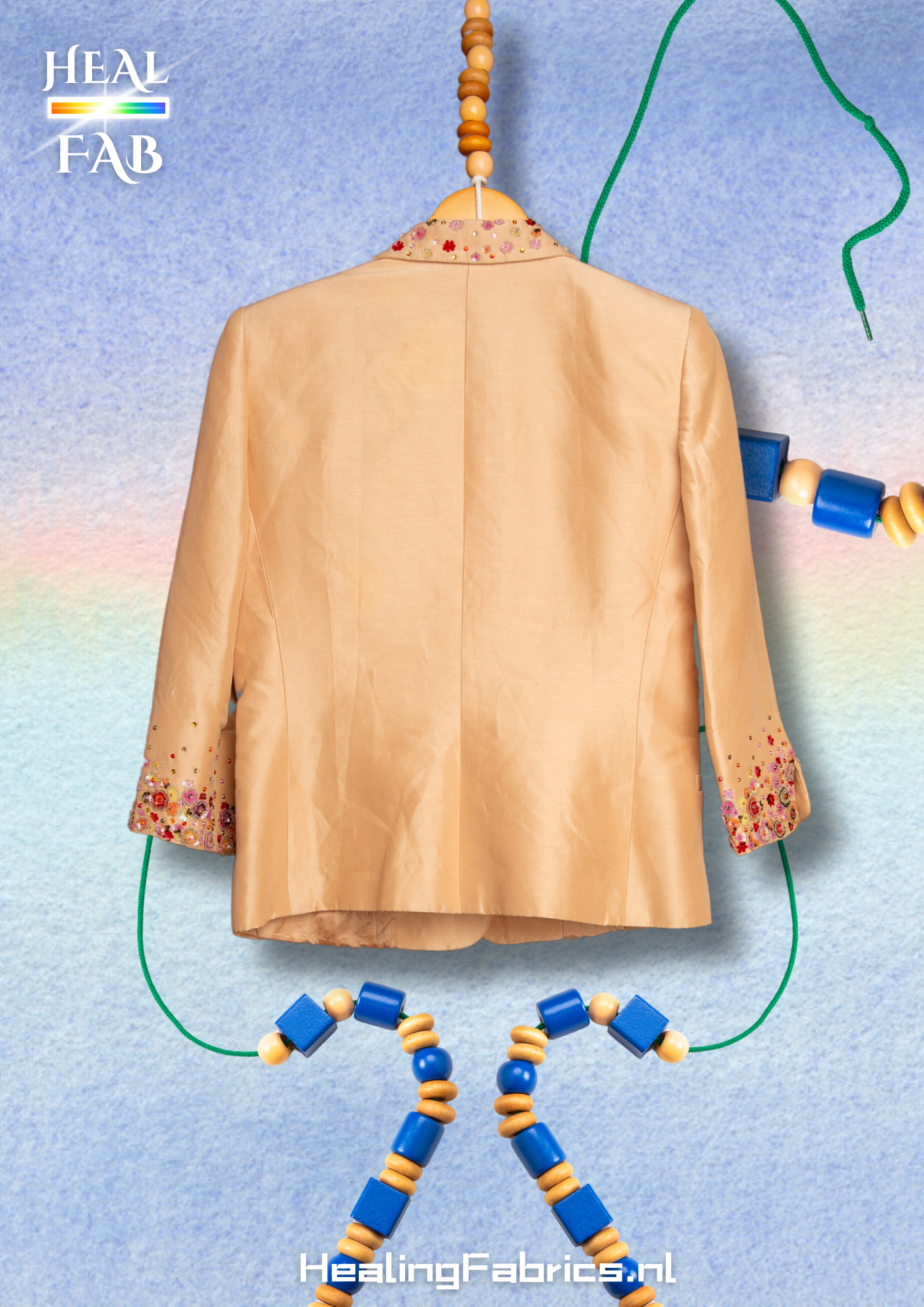 The sandy Blazer with multicolor floral beads (Padded)