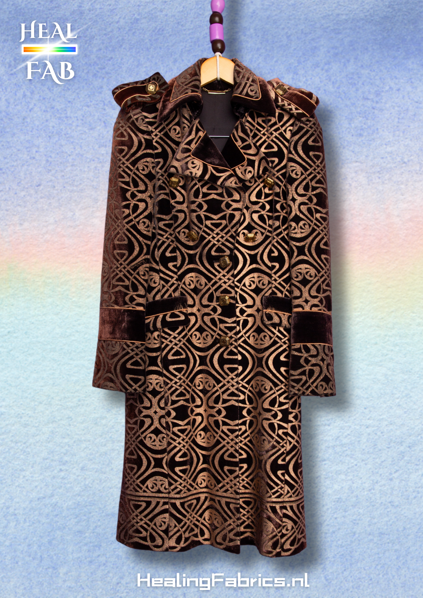 The Royal velvet coat with gold details - Roberto Cavalli