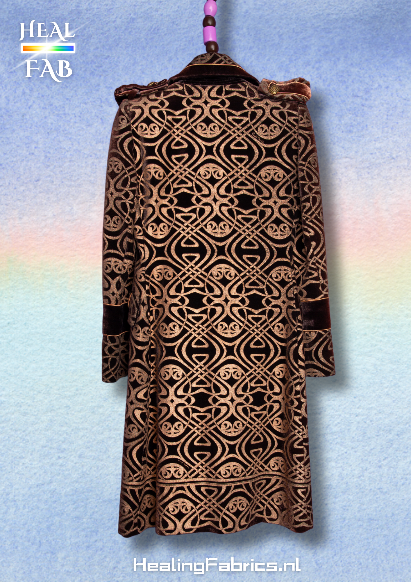 The Royal velvet coat with gold details - Roberto Cavalli