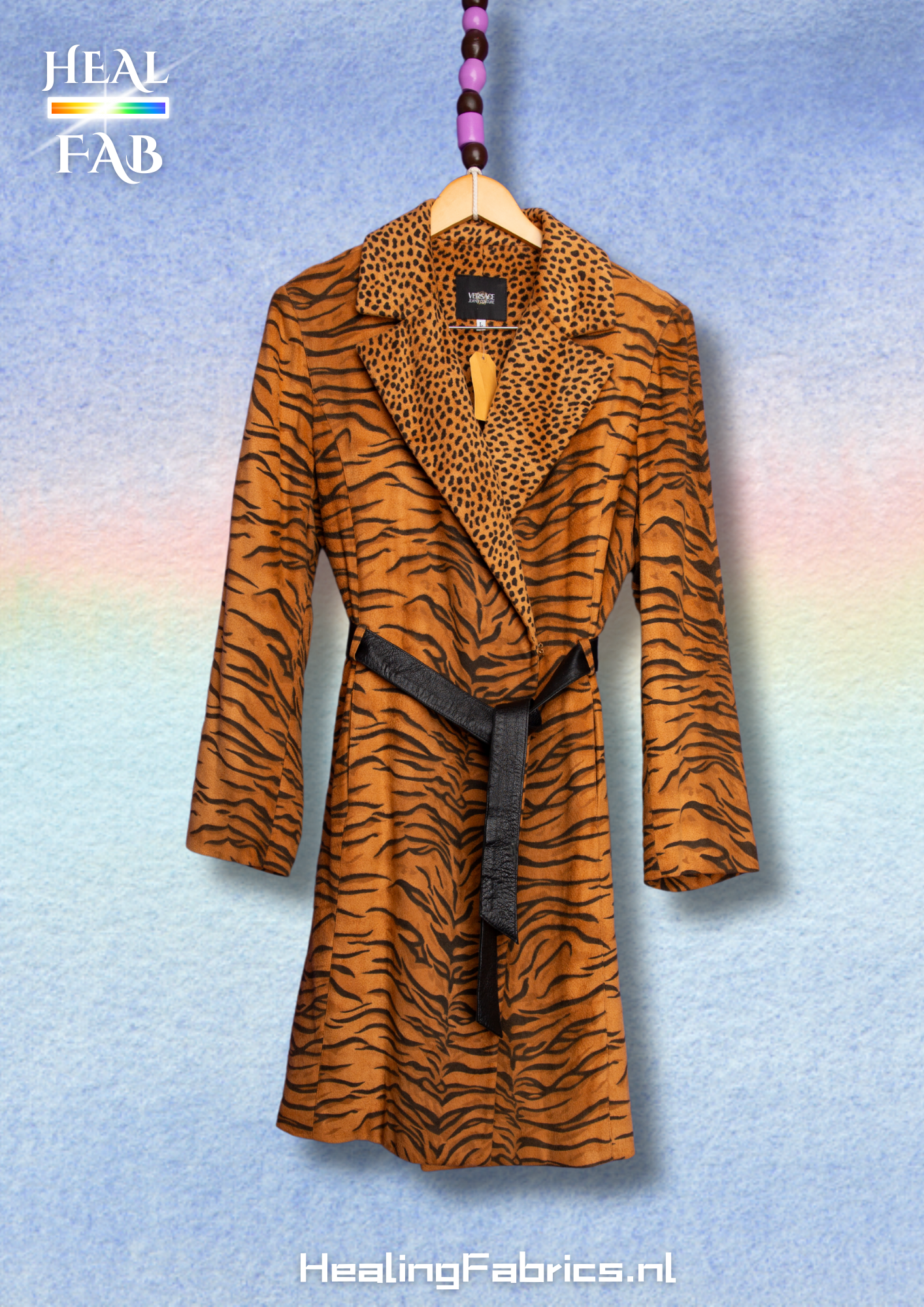 The Tiger Striped & Puma animal print coat - Versace