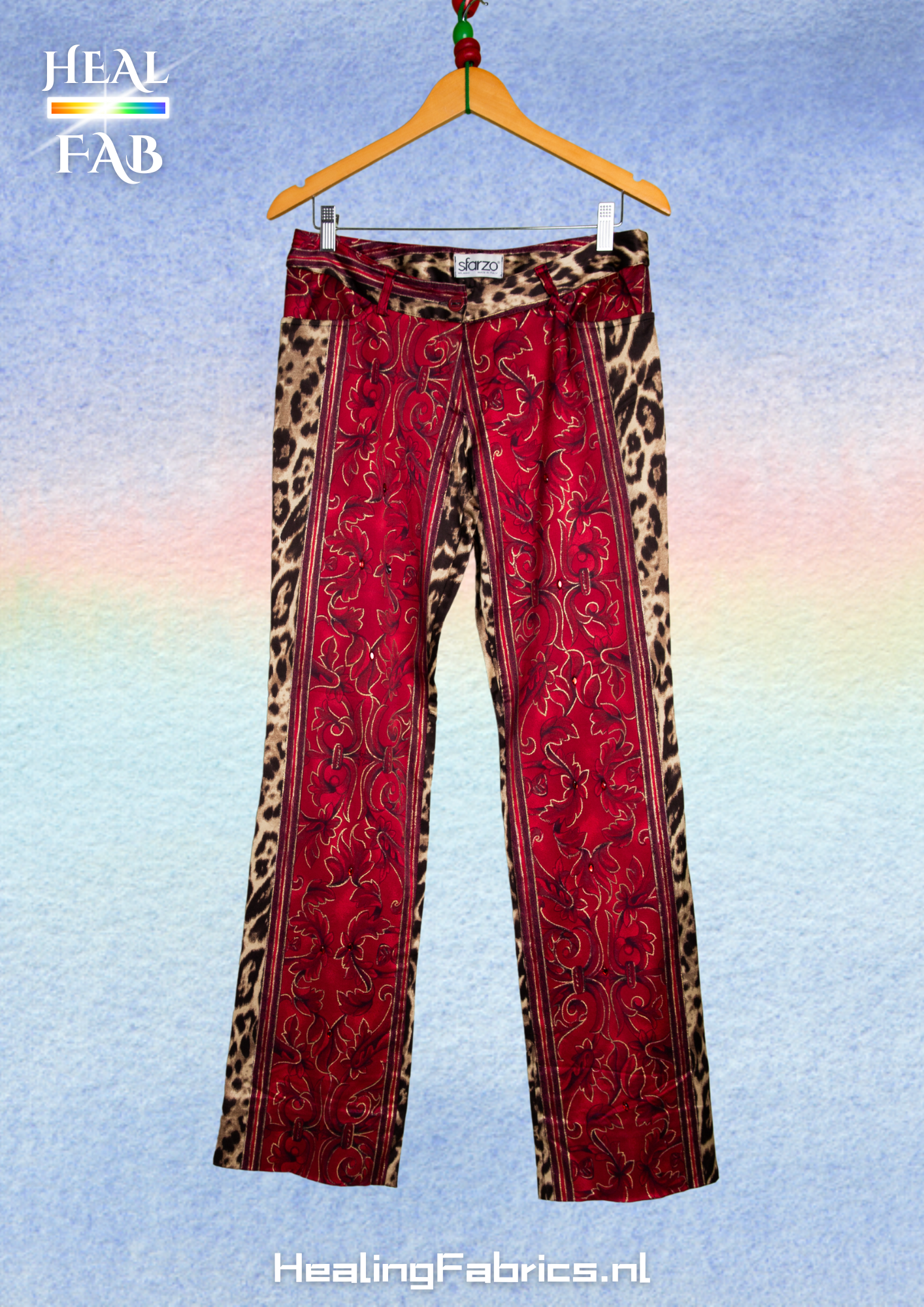 Bloody Cowboy cotton fiber suit with leopard and royal animal prints (full set)