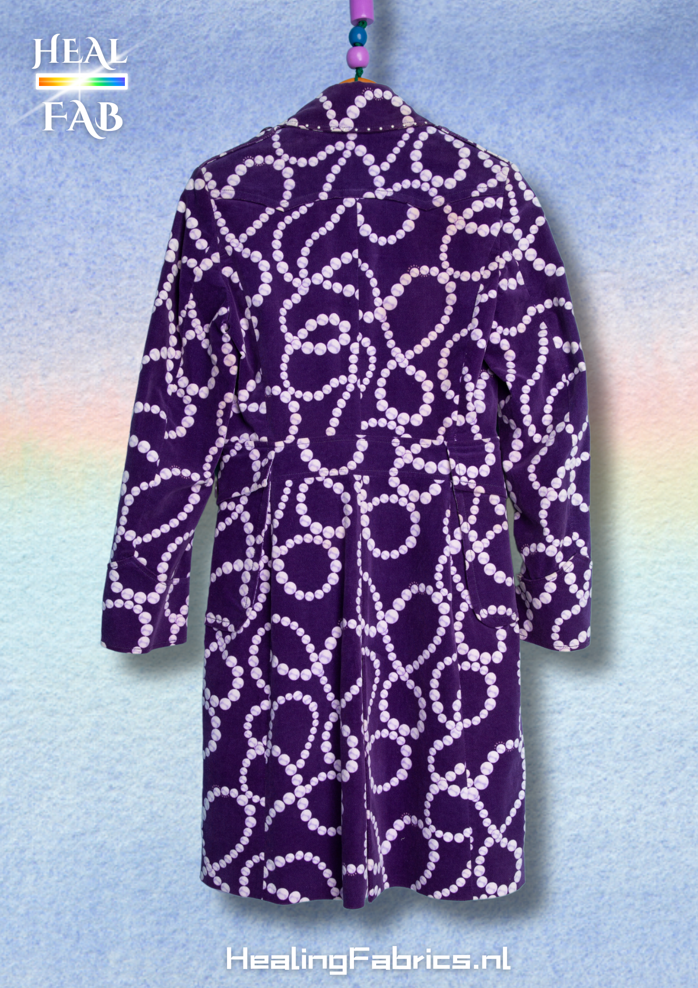 The purple pearl-girl coat - with stud collar details - Ungaro