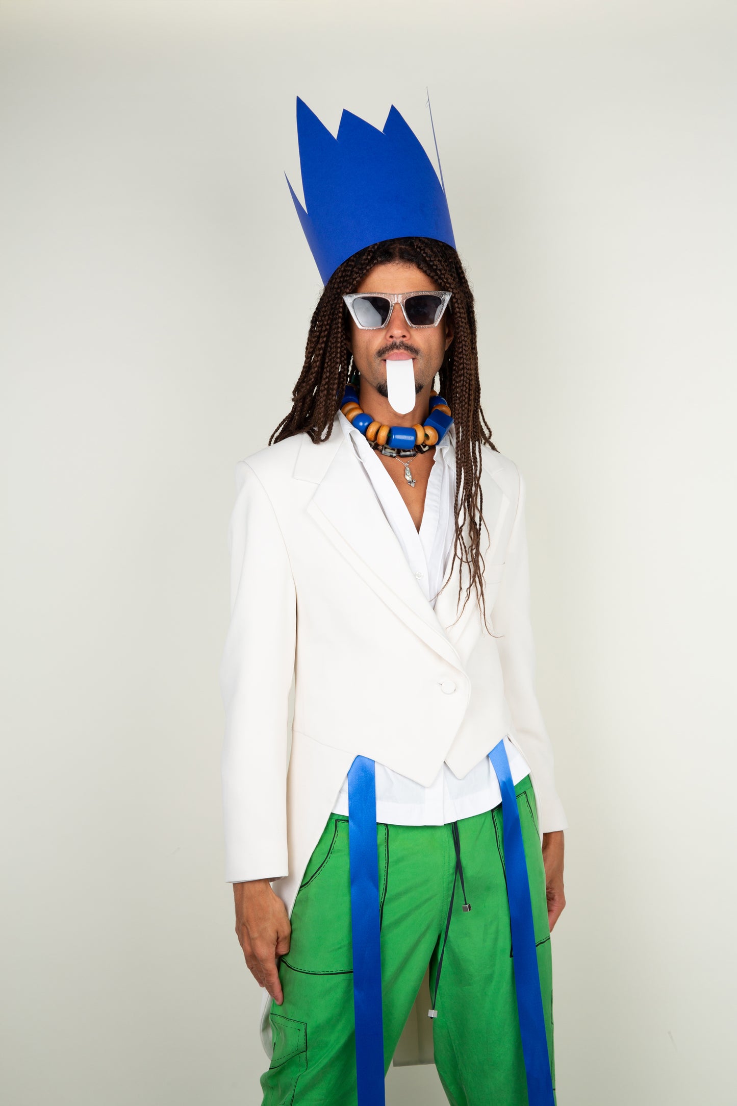 The white tailcoat blazer with back slit - Oscar de la Renta