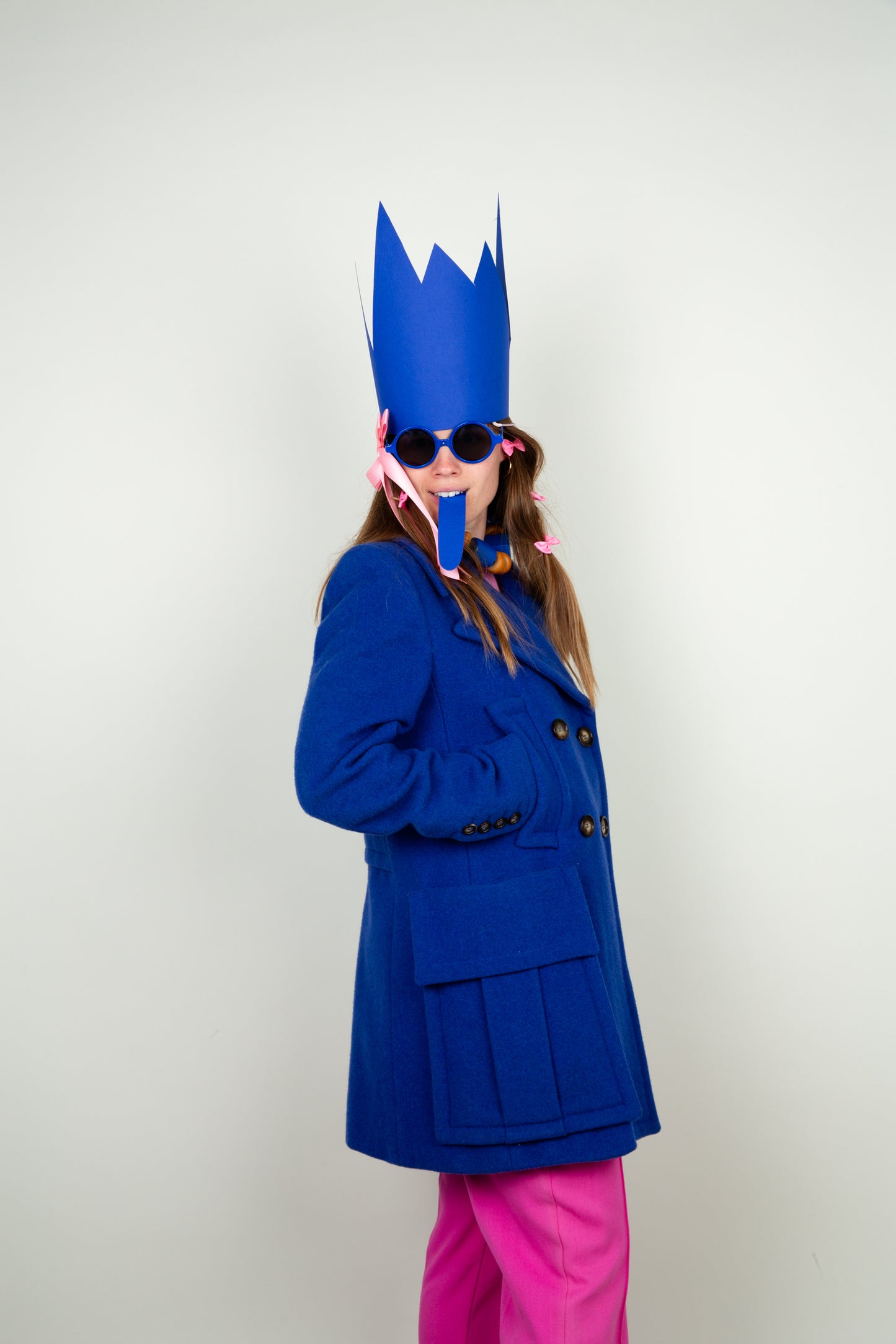 The Wool Fiber Big Pocket Coat - Sonia Rykiel - in cobalt blue tint