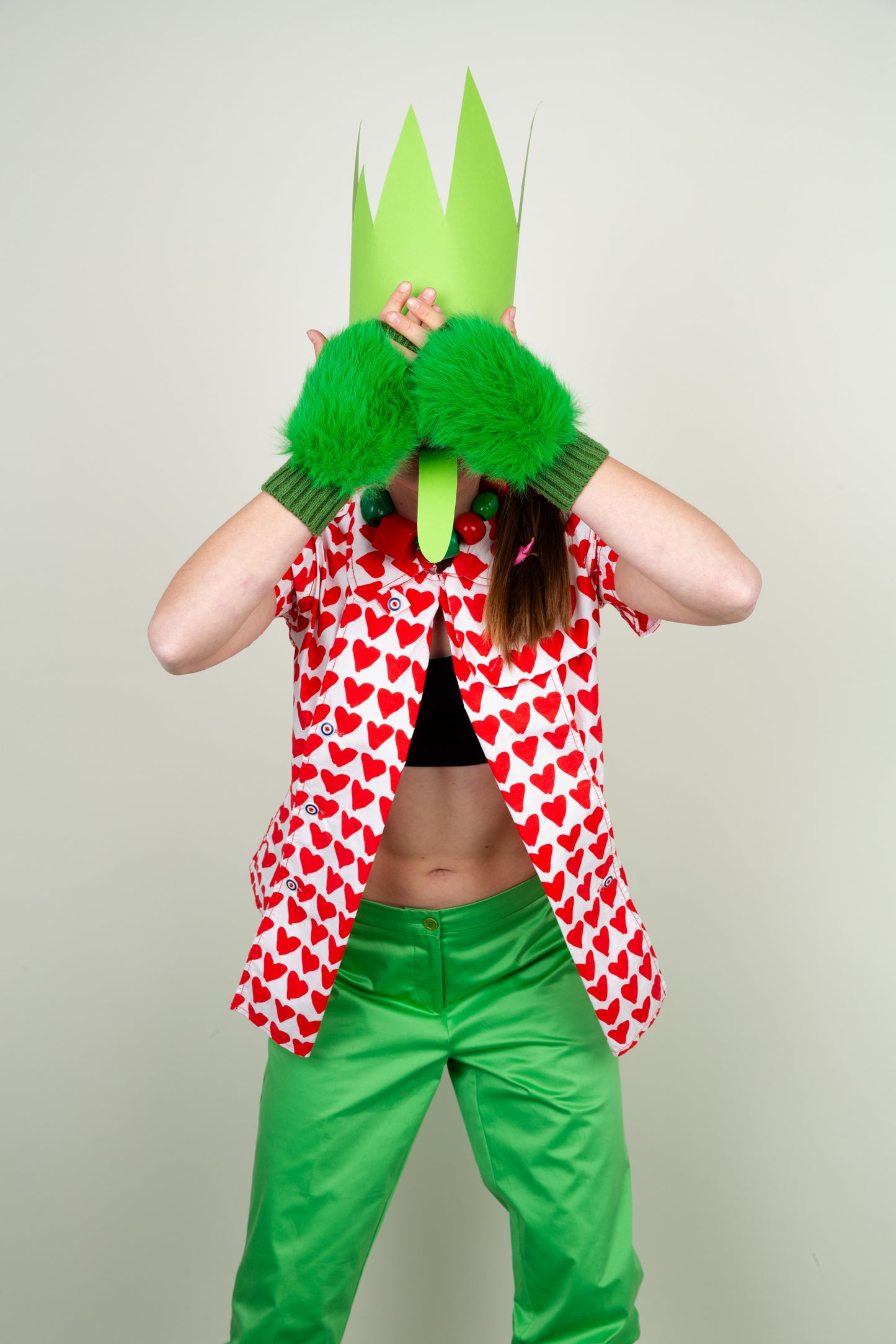The cotton queen of hearts top with adjustable front - JC de Castel Bajac