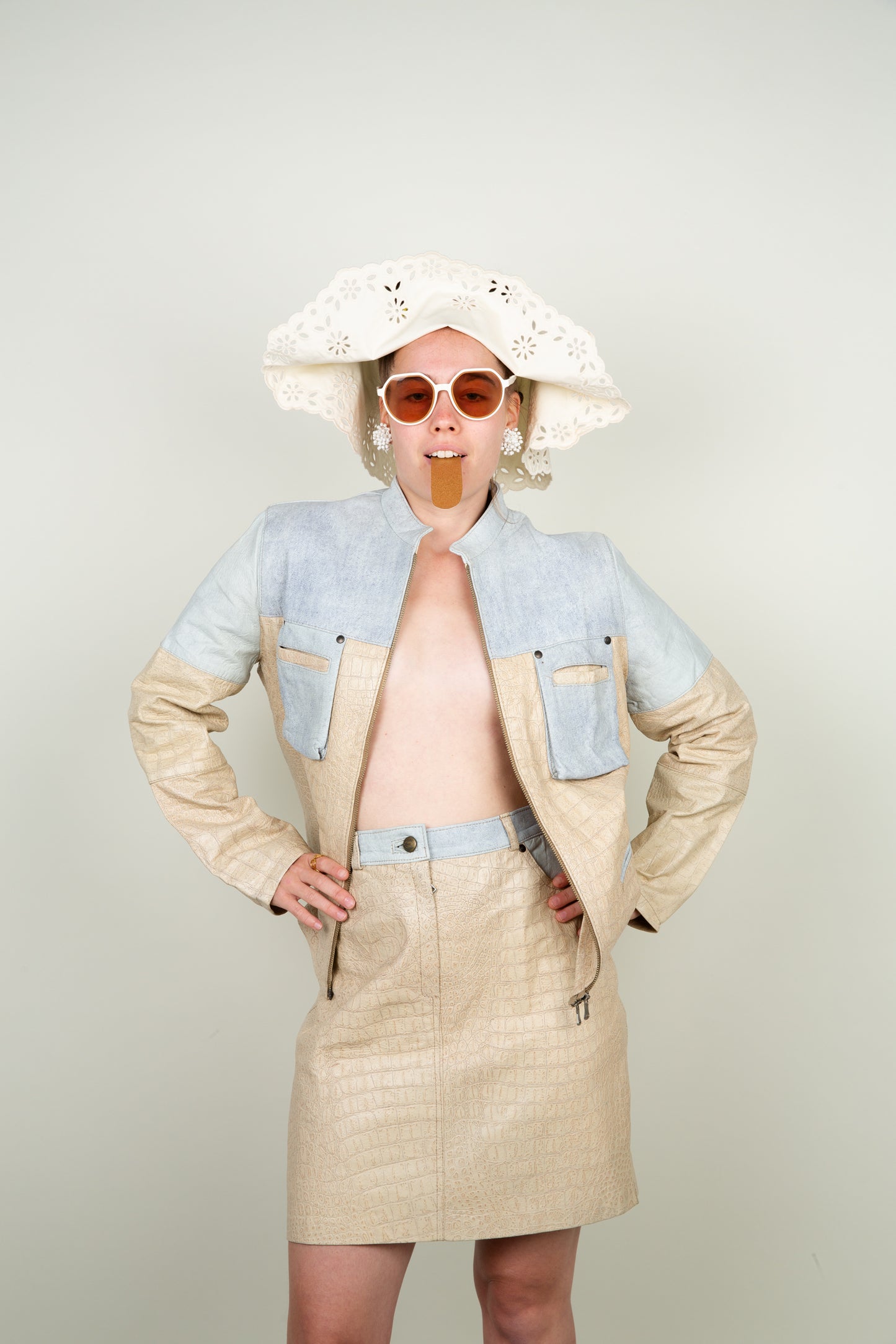 The Alligators in the sand (Full set) Jacket + Skirt - Roberto Cavalli