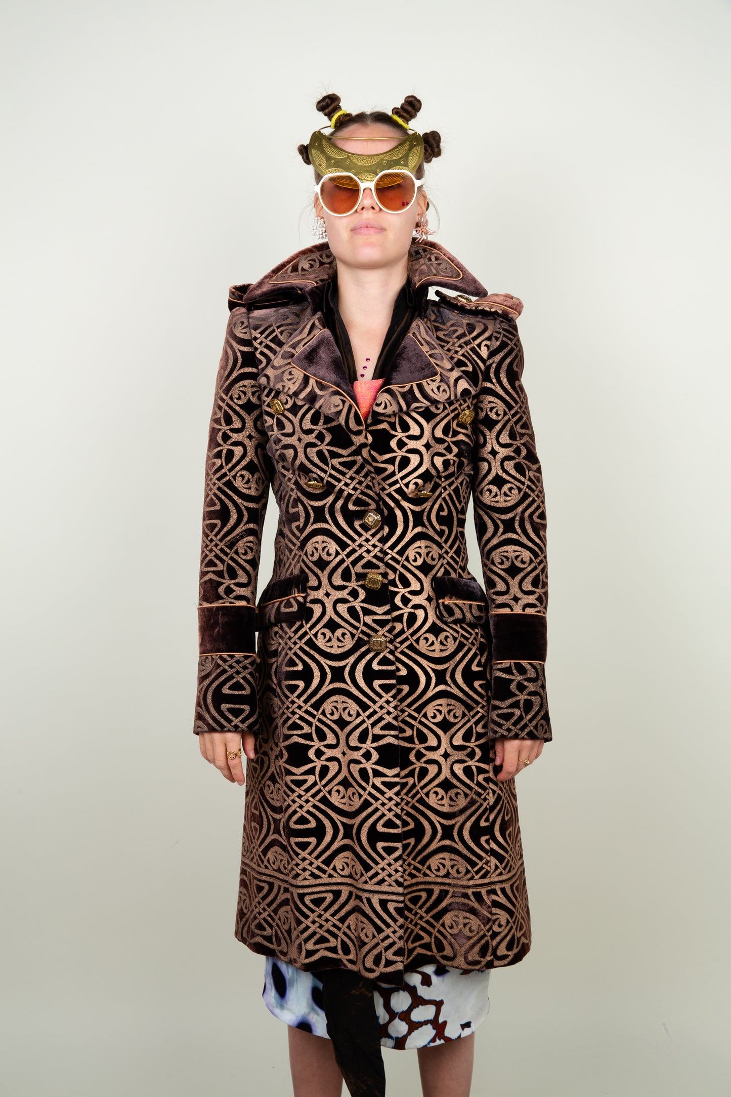 The Royal velvet coat with gold details - Roberto Cavalli