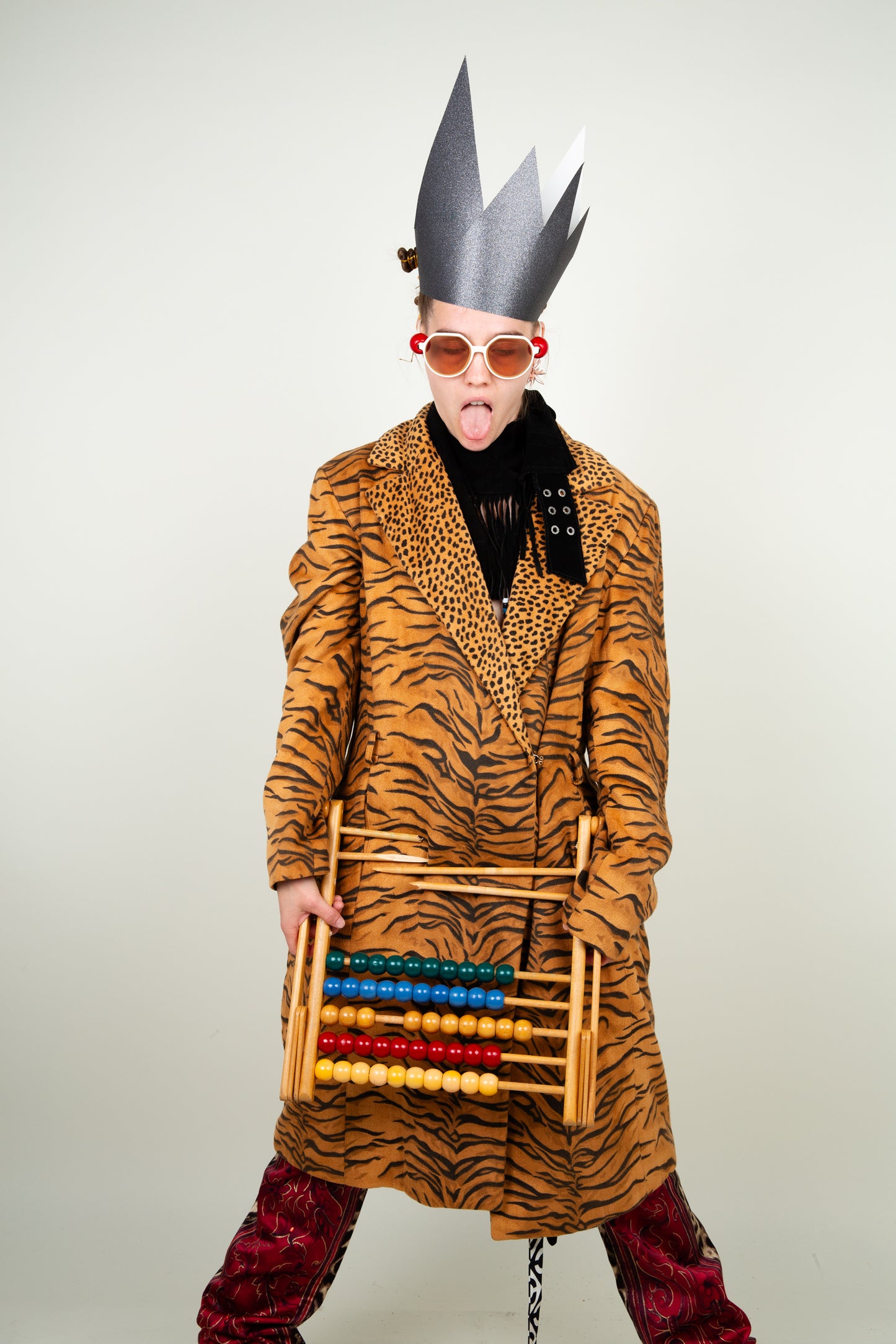 The Tiger Striped & Puma animal print coat - Versace