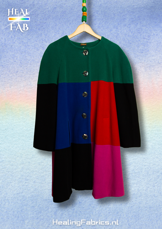 The A-line Square Coat in multicolor