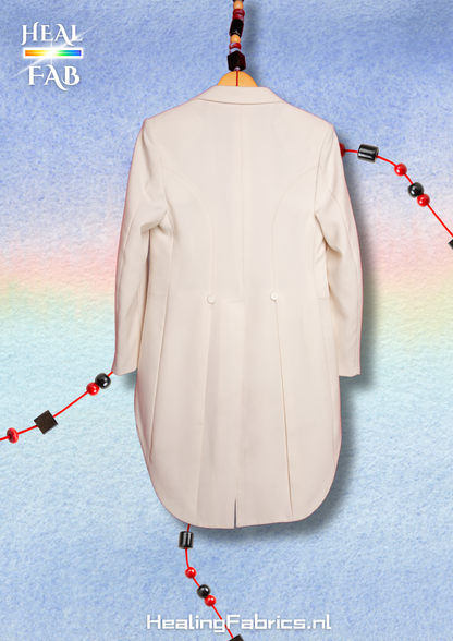 The white tailcoat blazer with back slit - Oscar de la Renta