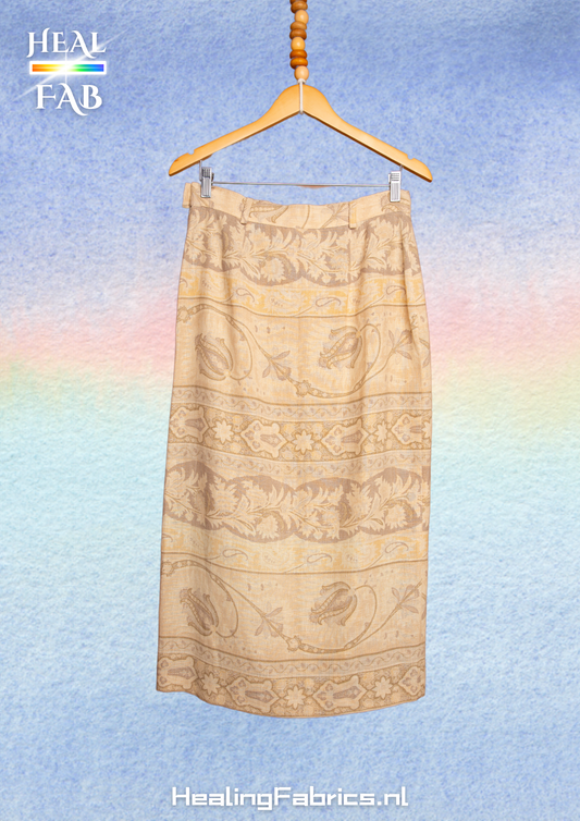 The Egyptian skirt with royal print - Max Mara with gold button