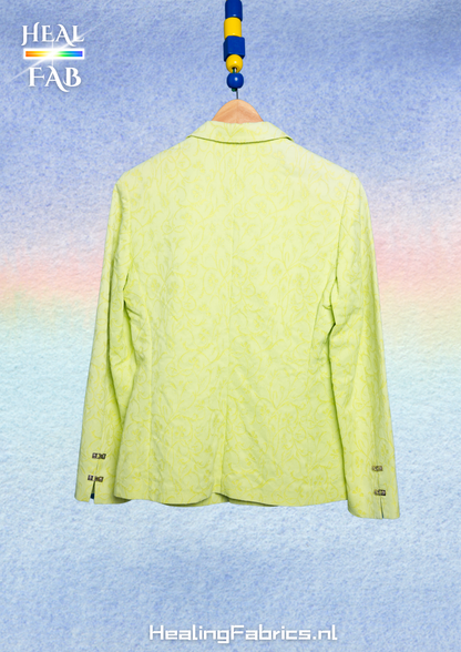 The textured toxic green yellow blazer - Versace