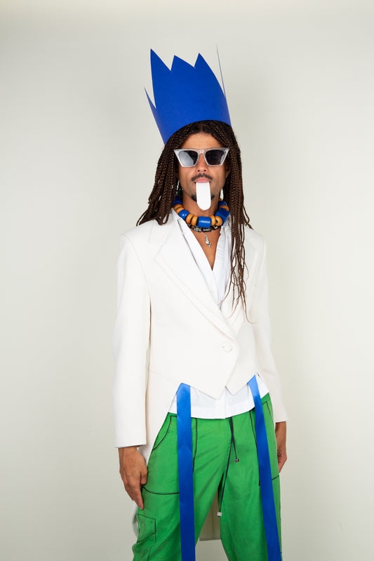 The white tailcoat blazer with back slit - Oscar de la Renta