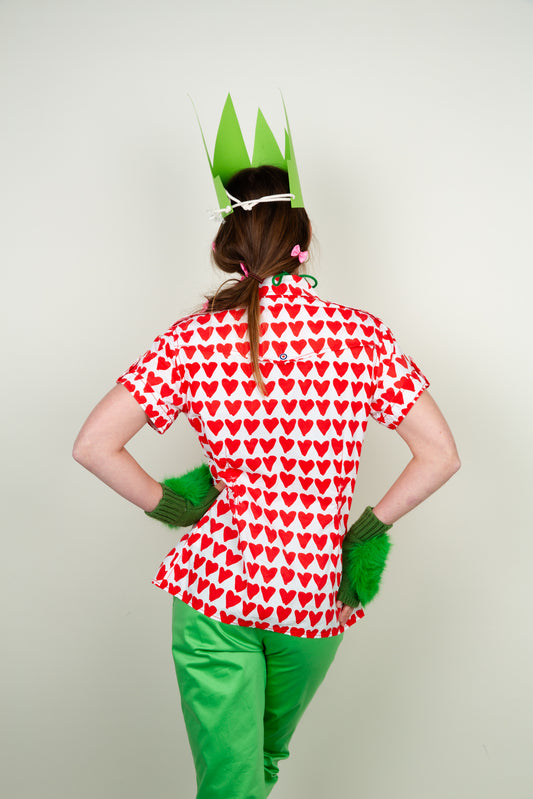 The cotton queen of hearts top with adjustable front - JC de Castel Bajac