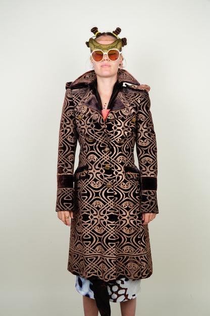 The Royal velvet coat with gold details - Roberto Cavalli