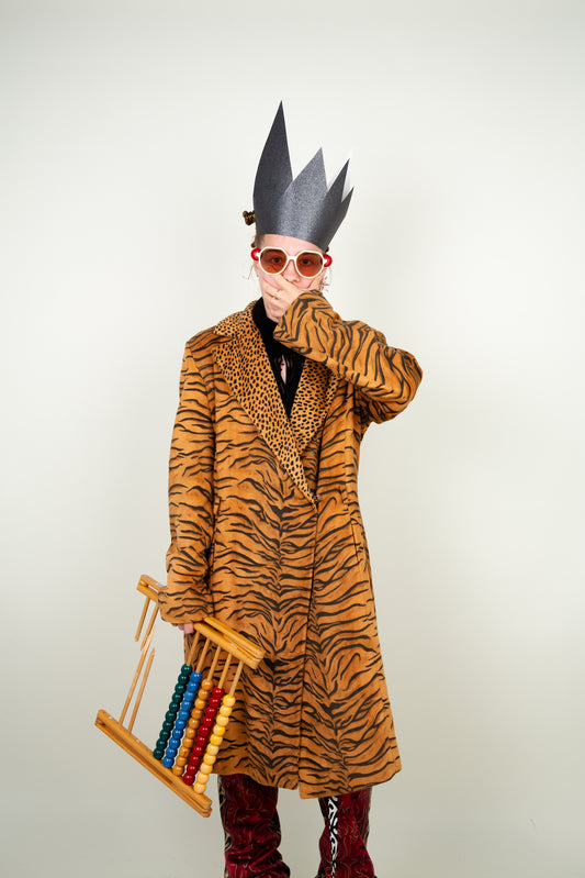 The Tiger Striped & Puma animal print coat - Versace