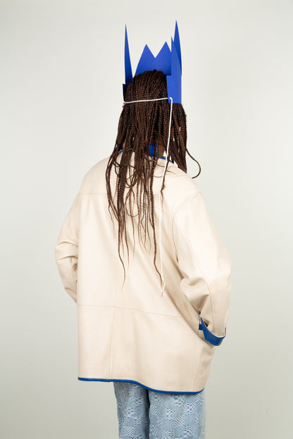 The Lamb Jacket Blue Hints - Versace