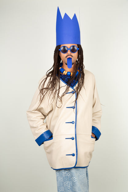 The Lamb Jacket Blue Hints - Versace